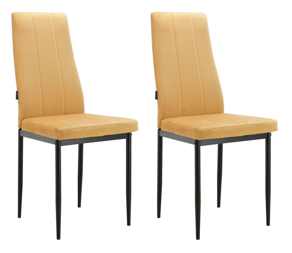 Danish Style Jedálenská stolička Kelly (SADA 2 ks), žltá
